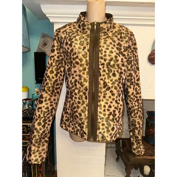 LAFAYETTE 148 REVERSIBLE LEOPARD ANIMAL PRINT JACKET 8 LIGHTWEIGHT - Picture 8 of 8